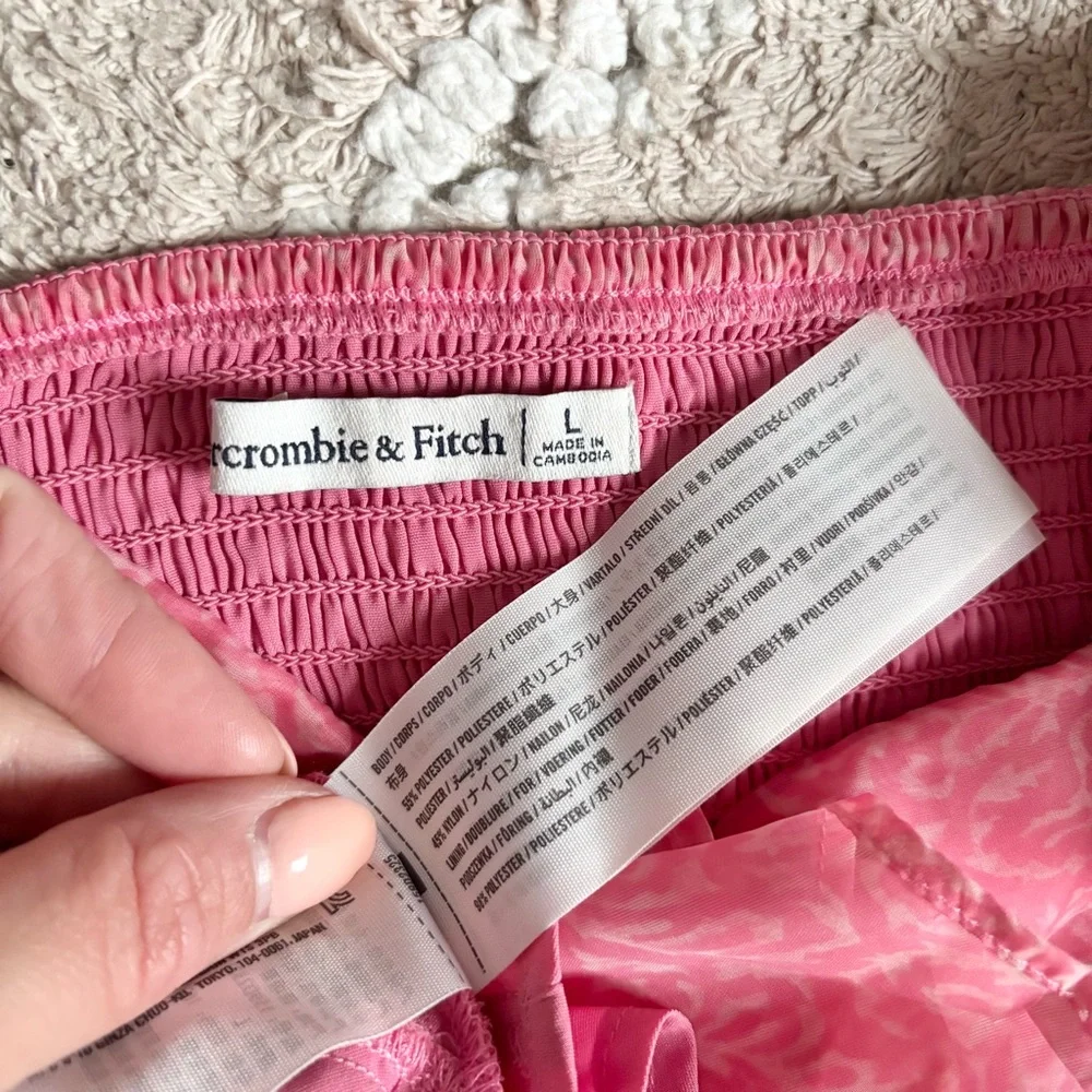 Abercrombie & Fitch Emerson Angel Sleeve Mini Dress Lined Flowy Lightweight - Picture 5 of 5